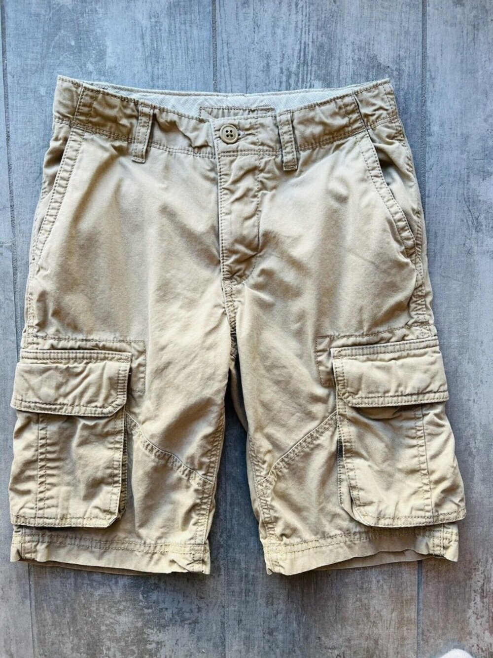 Gap Kids Boys Cargo Ranger Shorts Khaki Camel Chino Everyday Casual 10 Regular